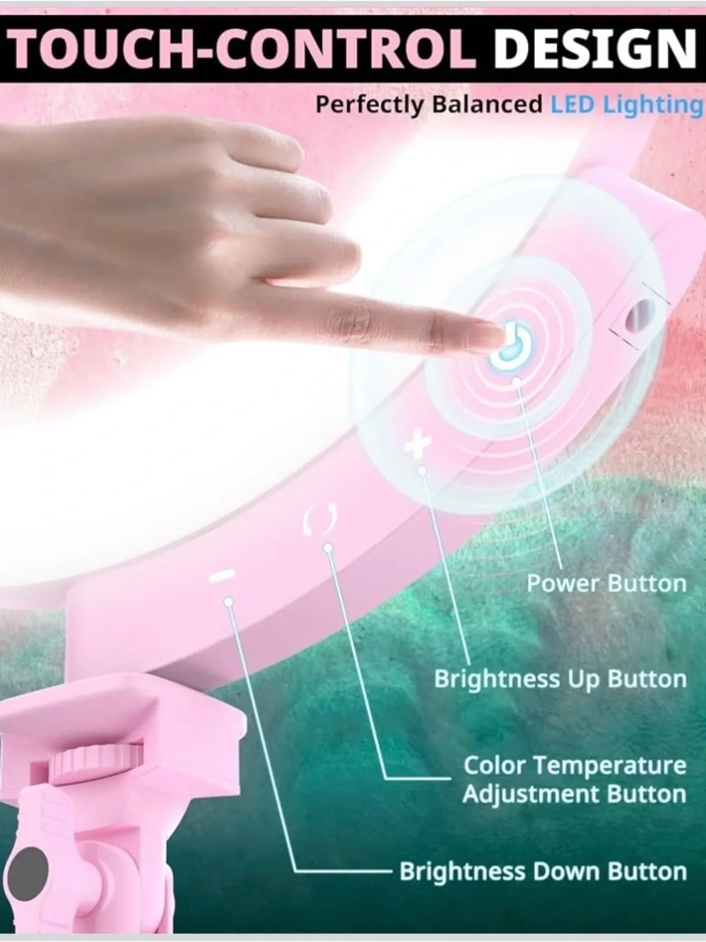 NEW 12'' LED Ring Light with 62'' Tripod Stand and Magnetic Phone Holder, Selfie